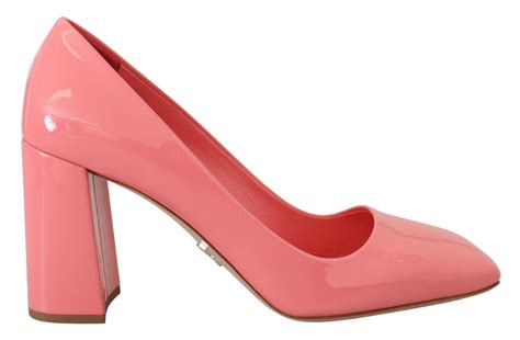 prada leather heels pink and red lips|patent leather pumps prada.